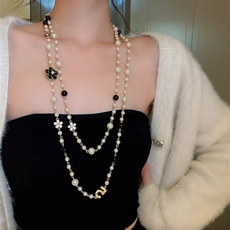 chanel camellia necklace replica|chanel cc jewelry dupe.